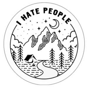 I Hate People Light sticker